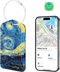 TopMade Smart Luggage Tag with Apple Find My - Leather Tracker Tags