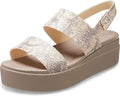 Crocs Womens Brooklyn Low Wedges Platform Sandals - Lightweight