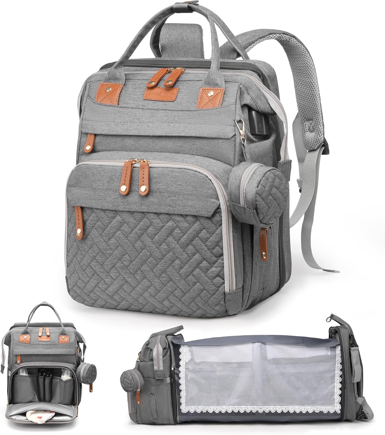 Ultimate Diaper Bag Backpack - All-in-One Changing Station!