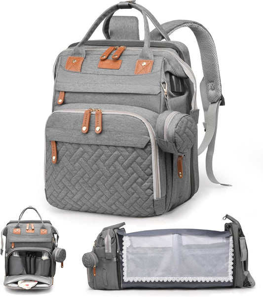 Ultimate Diaper Bag Backpack - All-in-One Changing Station!