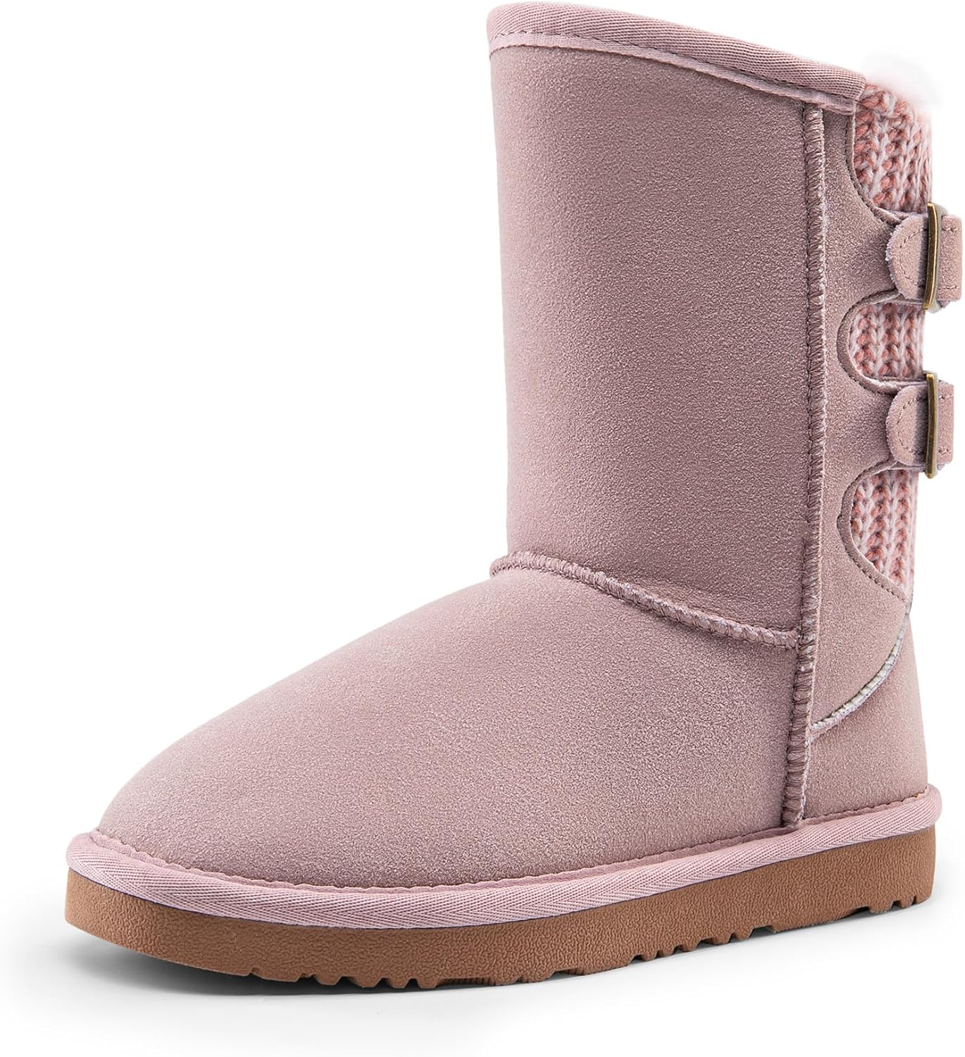 DREAM PAIRS Kids Winter Boots with Faux Fur for Snowy Days