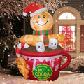 6 FT Gingerbread Man Christmas Inflatable Yard Decoration - Big