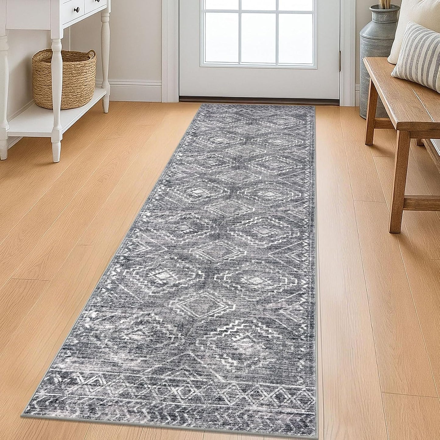 KILOCOCO Boho Kitchen Runner Rug 2x6 Soft Non Slip Design
