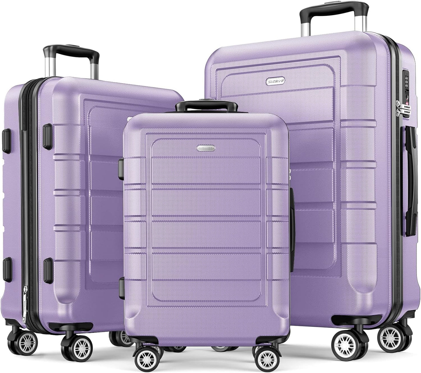 Durable Expandable Luggage Sets with TSA Lock and Double Wheels