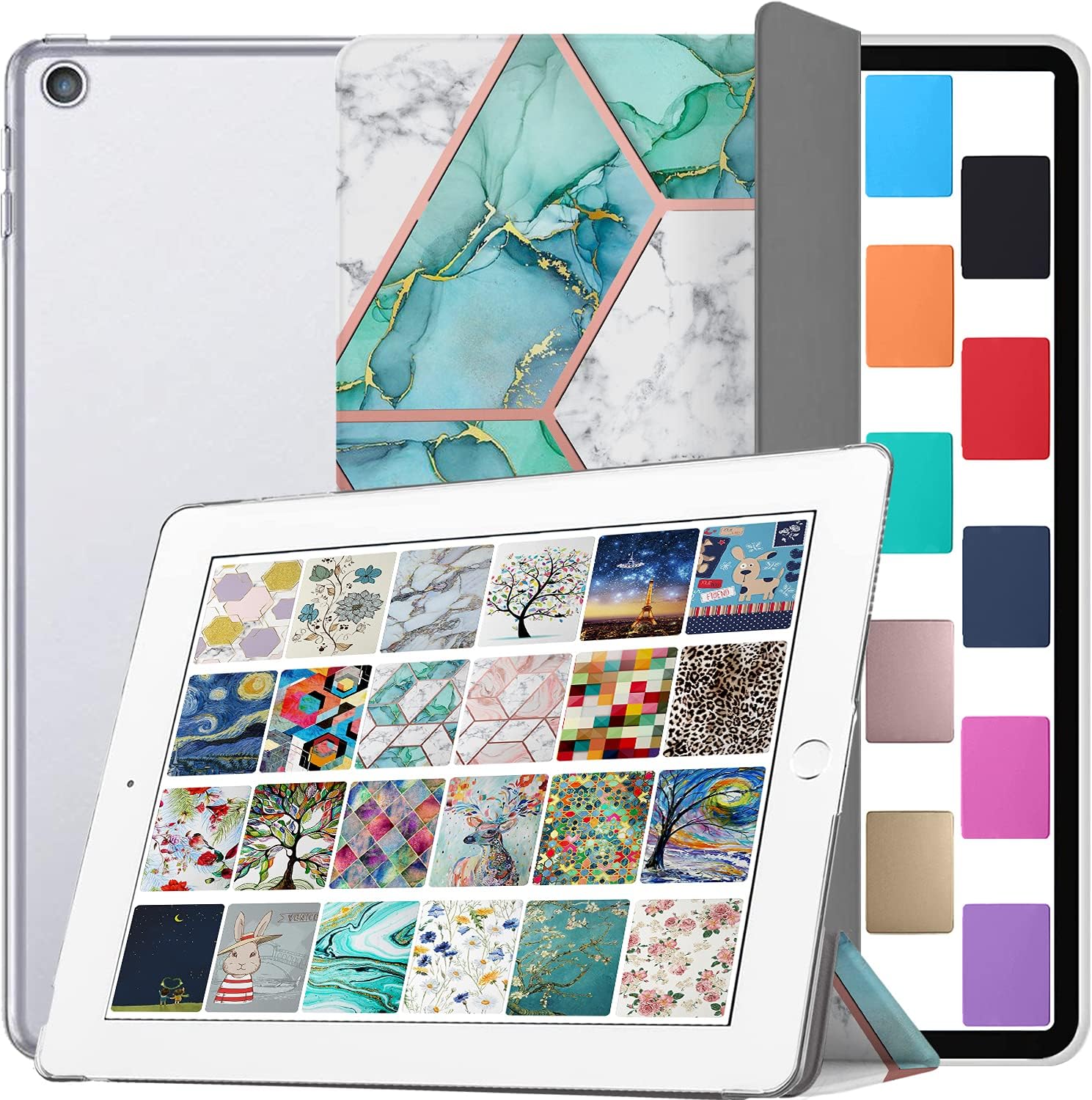 DuraSafe iPad Mini 3 Case - Marble Green Translucent Cover