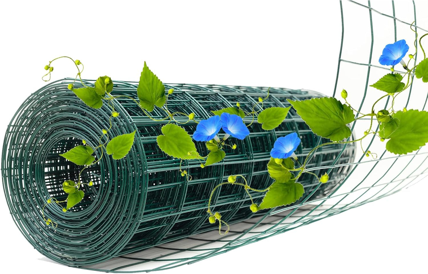 Green Metal Garden Fence for Dogs and Vegetable Plant Protection