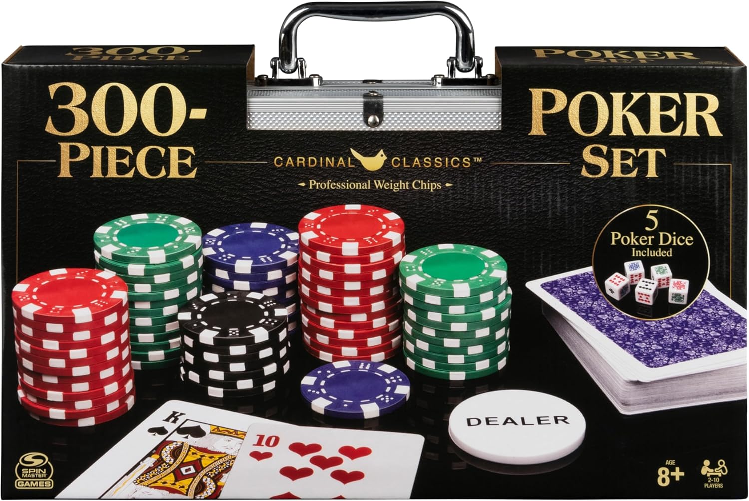 300-Piece Poker Set with Aluminum Case for Fun Game Nights