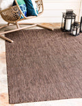 Unique Loom Transitional Solid Heathered Indoor/Outdoor Rug 8 ft x 11