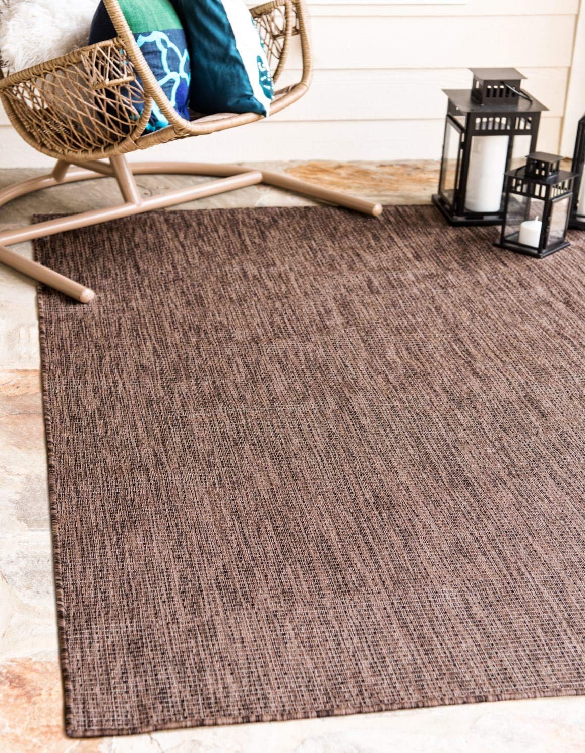 Unique Loom Casual Transitional Solid Heathered Area Rug 8ft x 11ft
