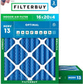 16x20x4 Air Filter MERV 13 Optimal Smoke & Allergy Defense - 2-Pack
