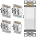 Light Switch On/Off Paddle Wall Switch 15A 120V/277V - 20 Pack