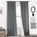 Office Curtains for Windows 96 in Long 2 Panel Set - 100% Blackout