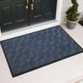47x32 Blue Welcome Door Mat - All-Weather Waterproof Non-Slip