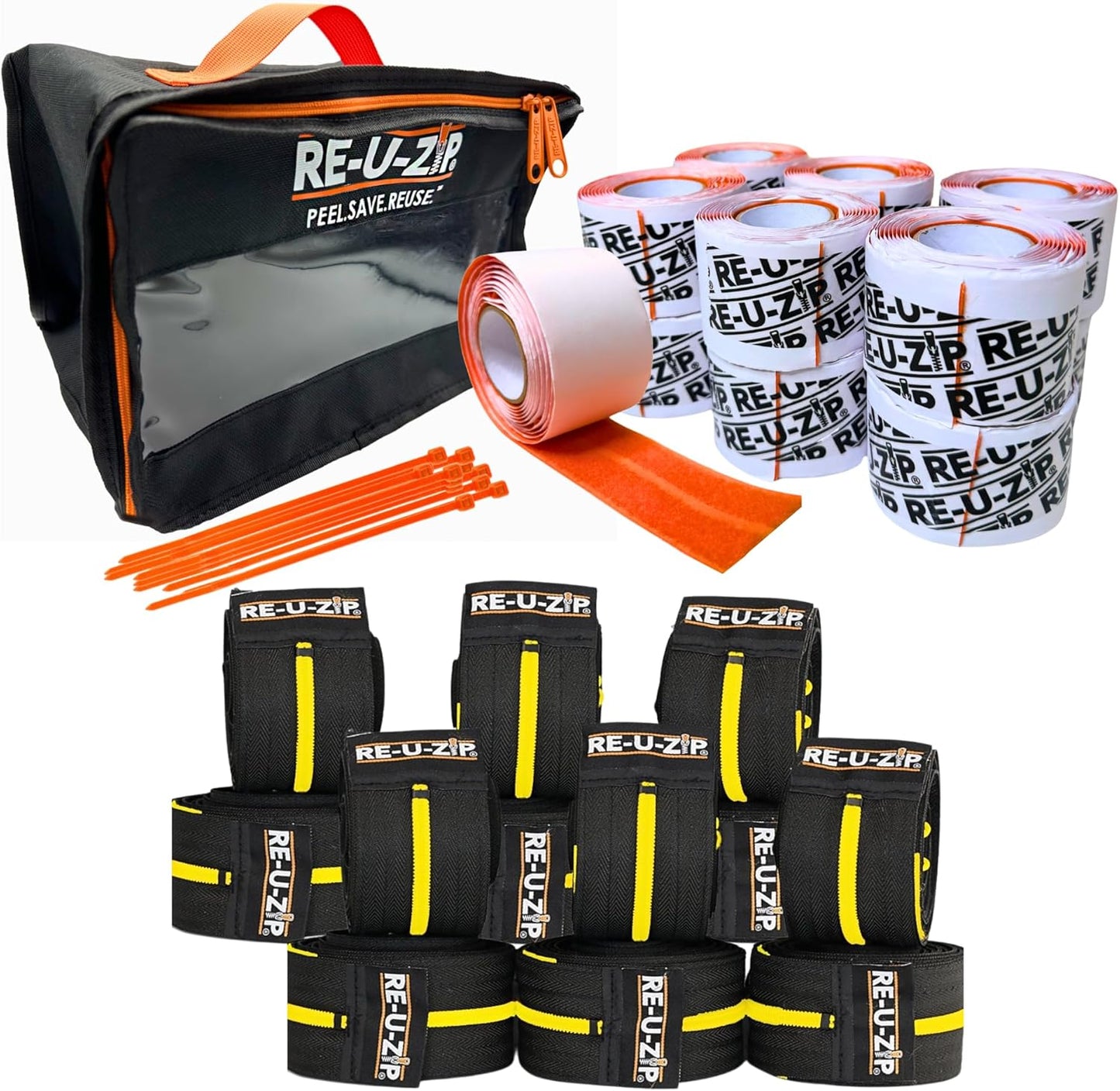 RE-U-ZIP Heavy-Duty Reusable Dust Barrier Zipper for Jobs