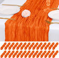 Orange Cheesecloth Table Runner 17x108 in 28 Pack - Boho Gauze Decor