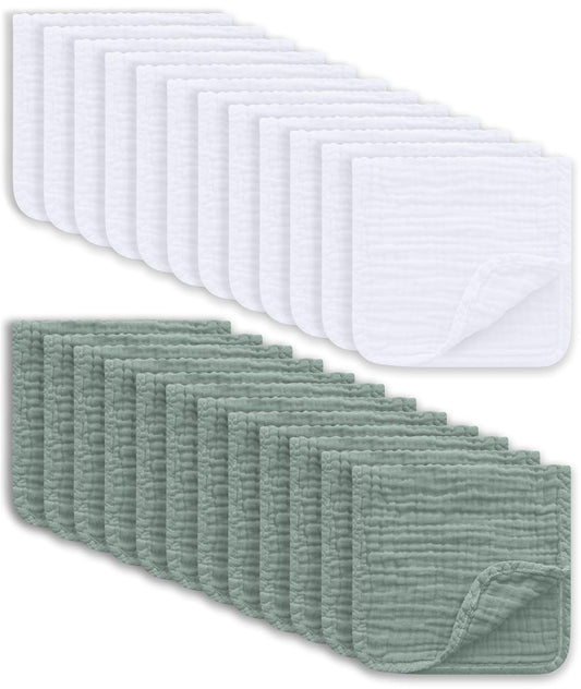 Muslin Burp Cloths Large 100% Cotton for Newborn Essentials