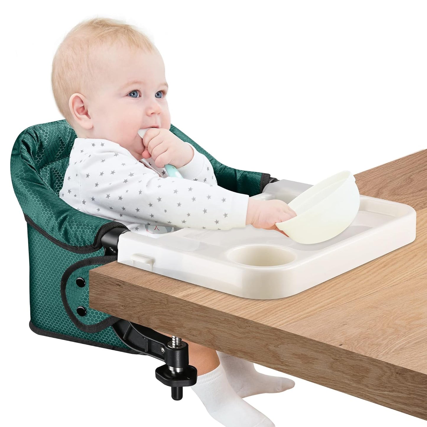 Portable Hook On Chair with Removable Tray for Baby Feeding