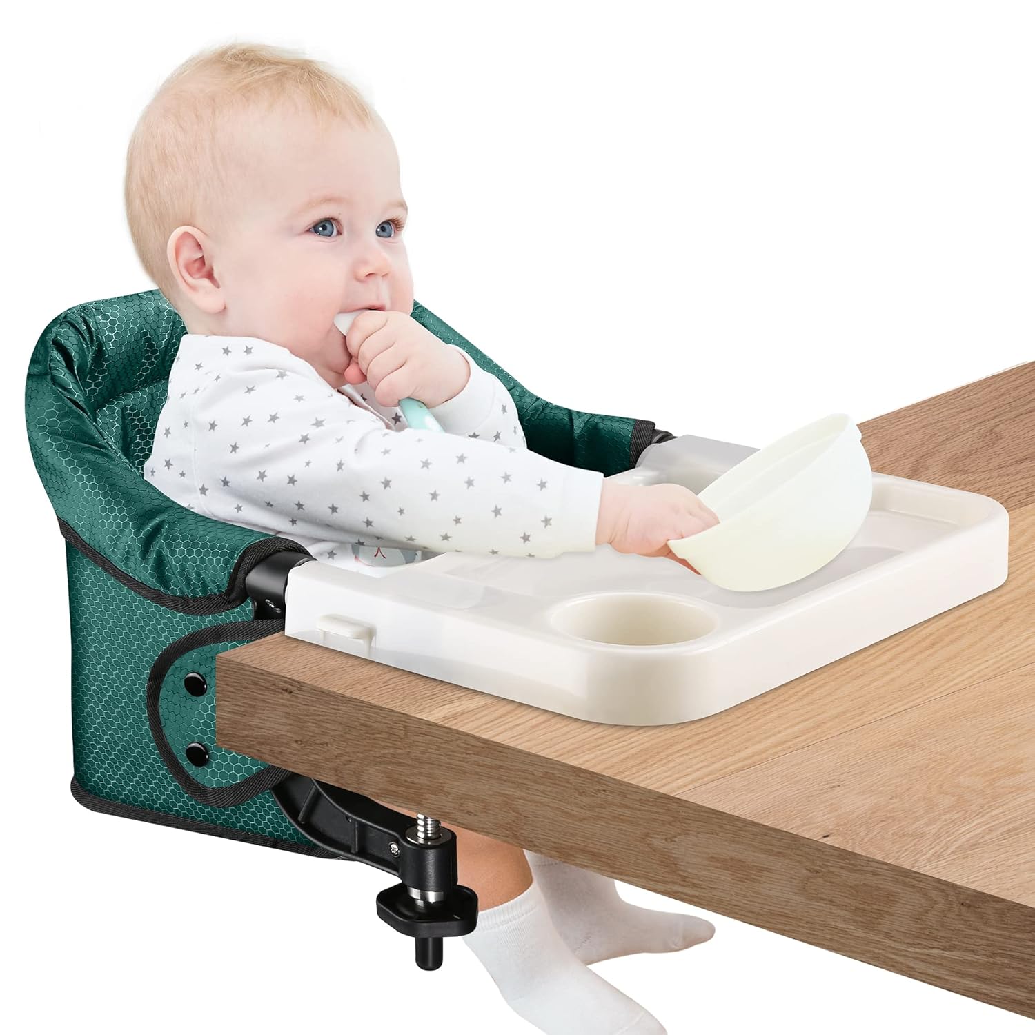 Portable Hook On Chair with Removable Tray for Baby Feeding