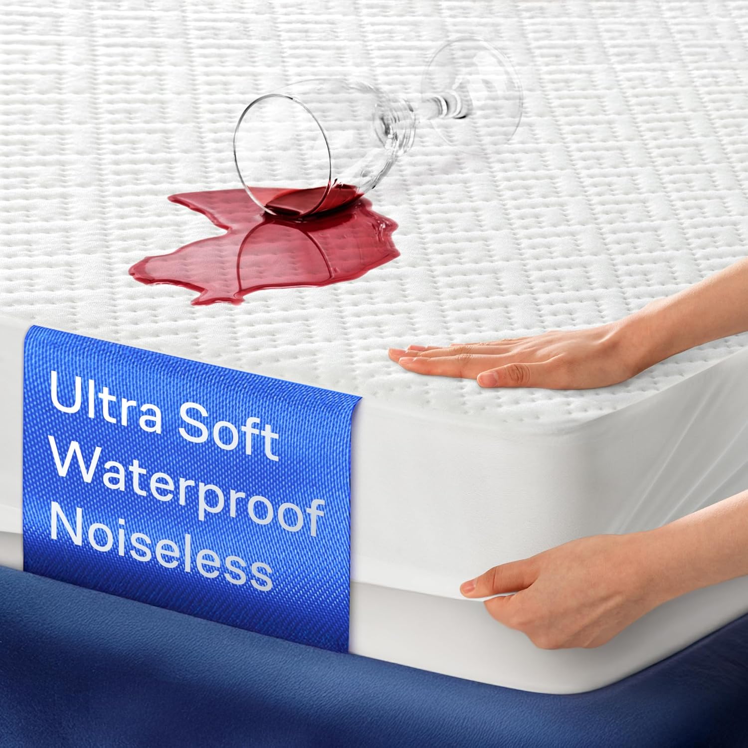 100% Waterproof Full Size Mattress Protector for Comfort & Care