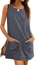 Hooever Corduroy Overall Dress Mini Pinafore - Layering Staple