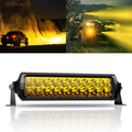 Amber LED Light Bar 12in Double Row Spot Flood Combo - Fog Safe
