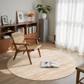 6x6 Area Rug for Living Room Moroccan Washable Rug - Low Pile Comfort