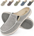 Mens Slippers with Arch Support Canvas House Slipper - Velvet Lined