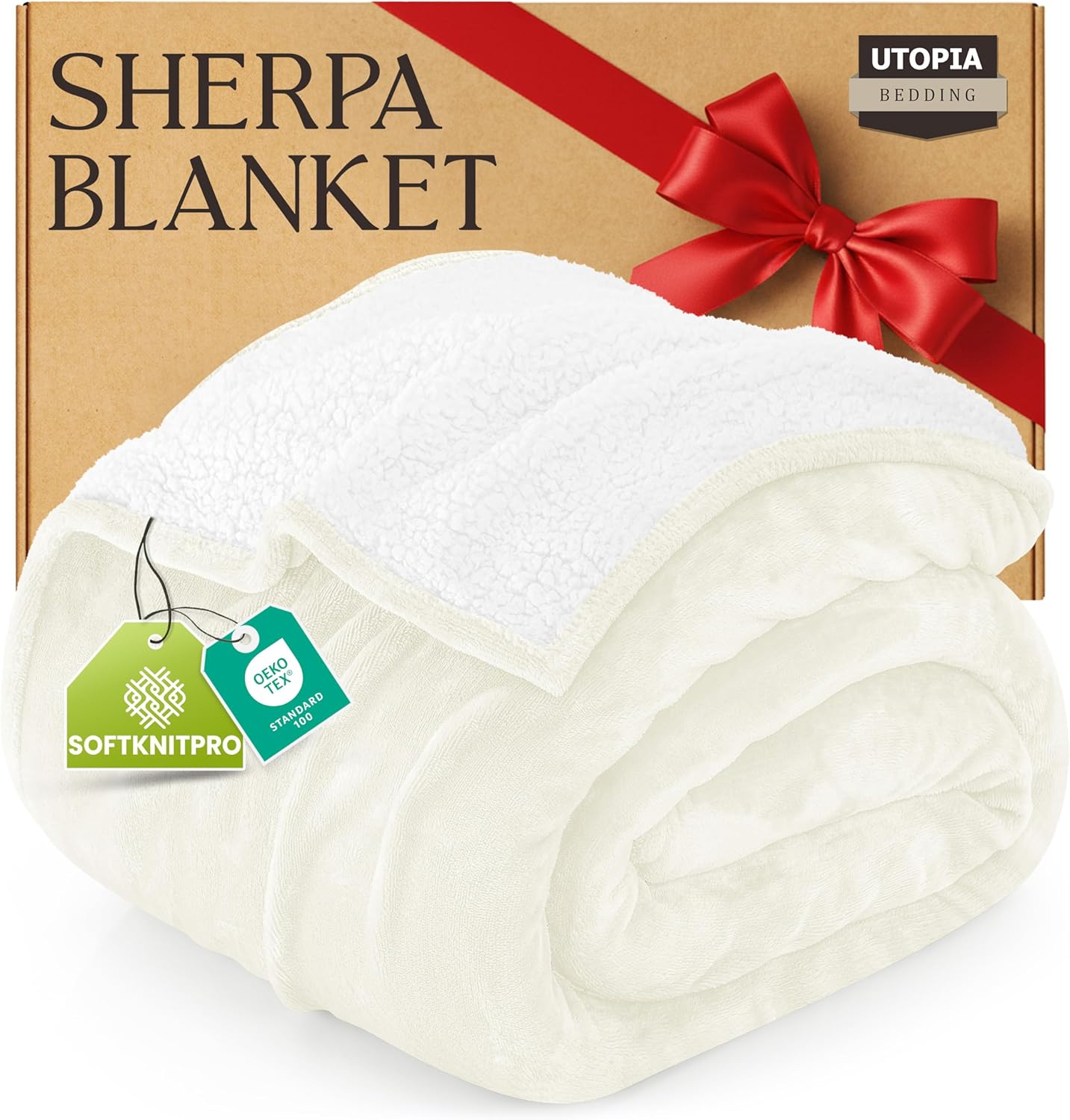 Utopia Bedding Sherpa Blanket Queen Size for Cozy Warmth