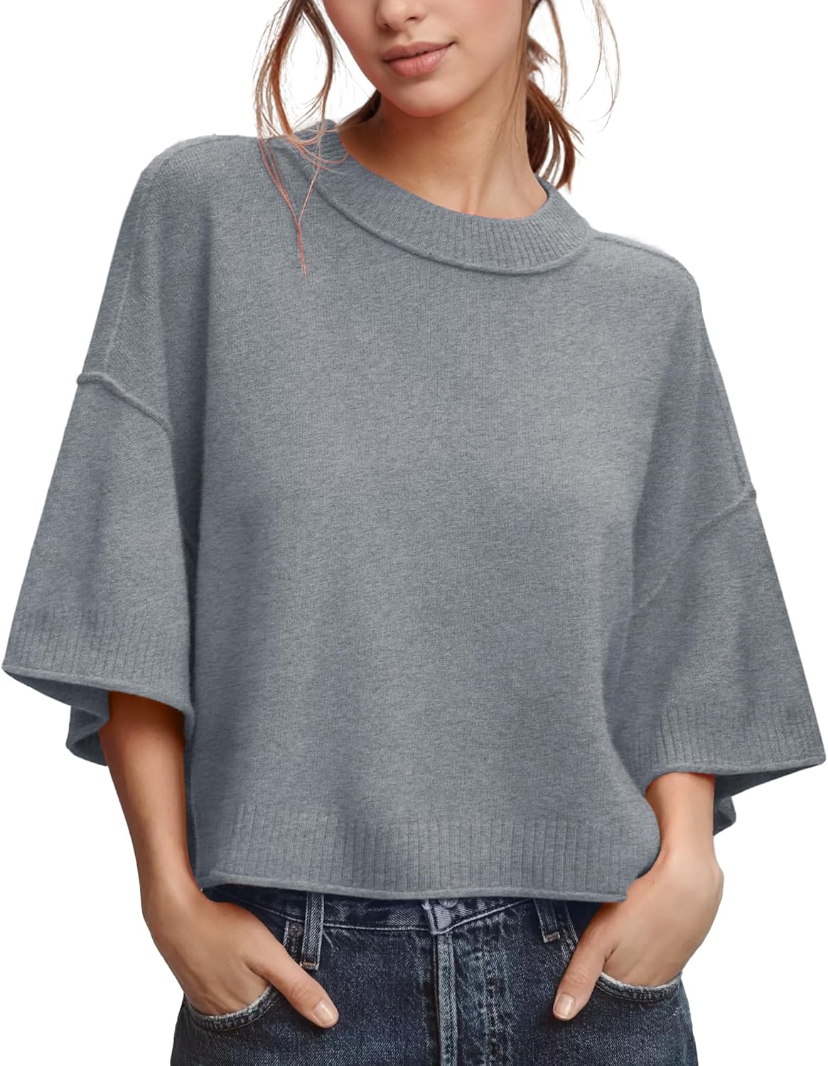 ZDC Women's Oversized Sweaters for Casual Summer Style