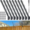 8-Pack Angle 25 Fence Post Extender 23.5in - Raises Fence Height