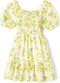Girls Floral Smocked Babydoll Dress - Lightweight Spring Style
