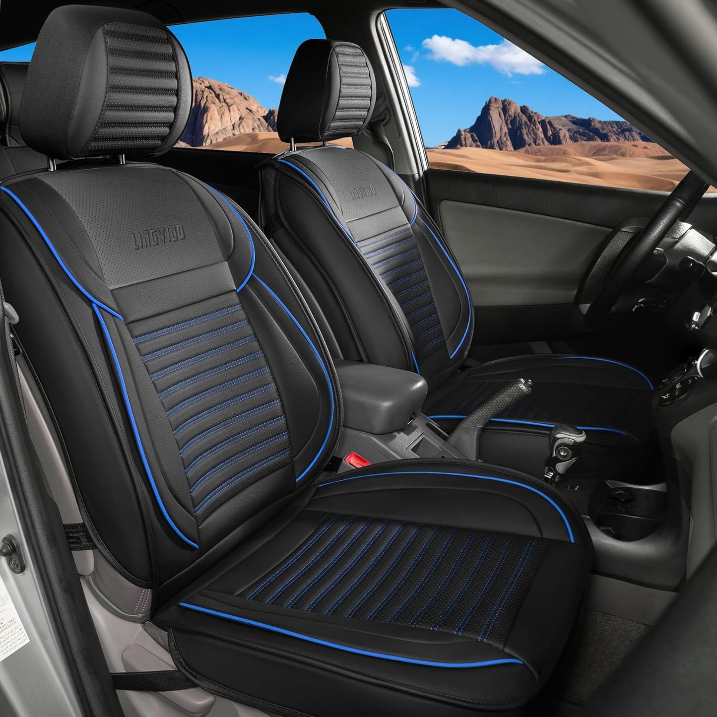 LINGVIDO Car Seat Covers: Breathable Waterproof Faux Leather