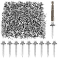 Metal Roofing Screws #10 1-1/2 in 1000Pc - Zinc Plated with Washers