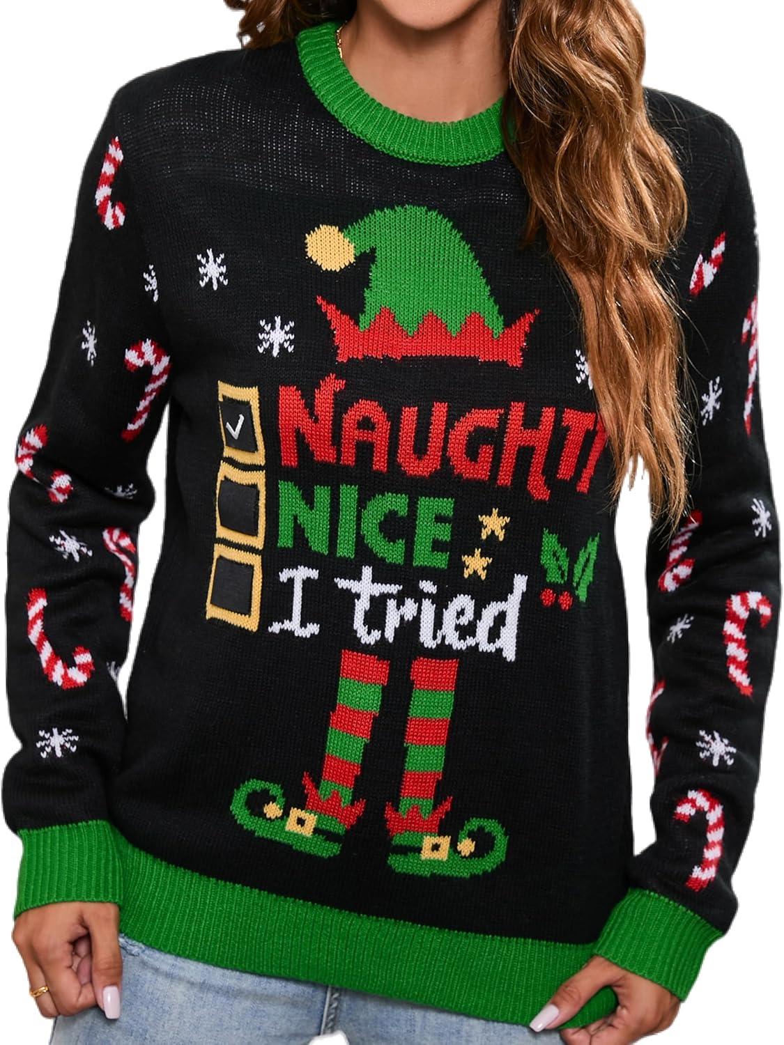 LUBOT Ugly Christmas Sweaters for Women Cute and Funny Style