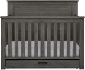 Caden 6-in-1 Convertible Crib with Trundle Drawer - Rustic Grey