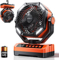 Camping LED Fan with Light - Rechargeable 20000mAh Outdoor Tent Fan