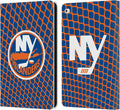 NHL Net Pattern New York Islanders Leather Wallet Case for iPad Air 2