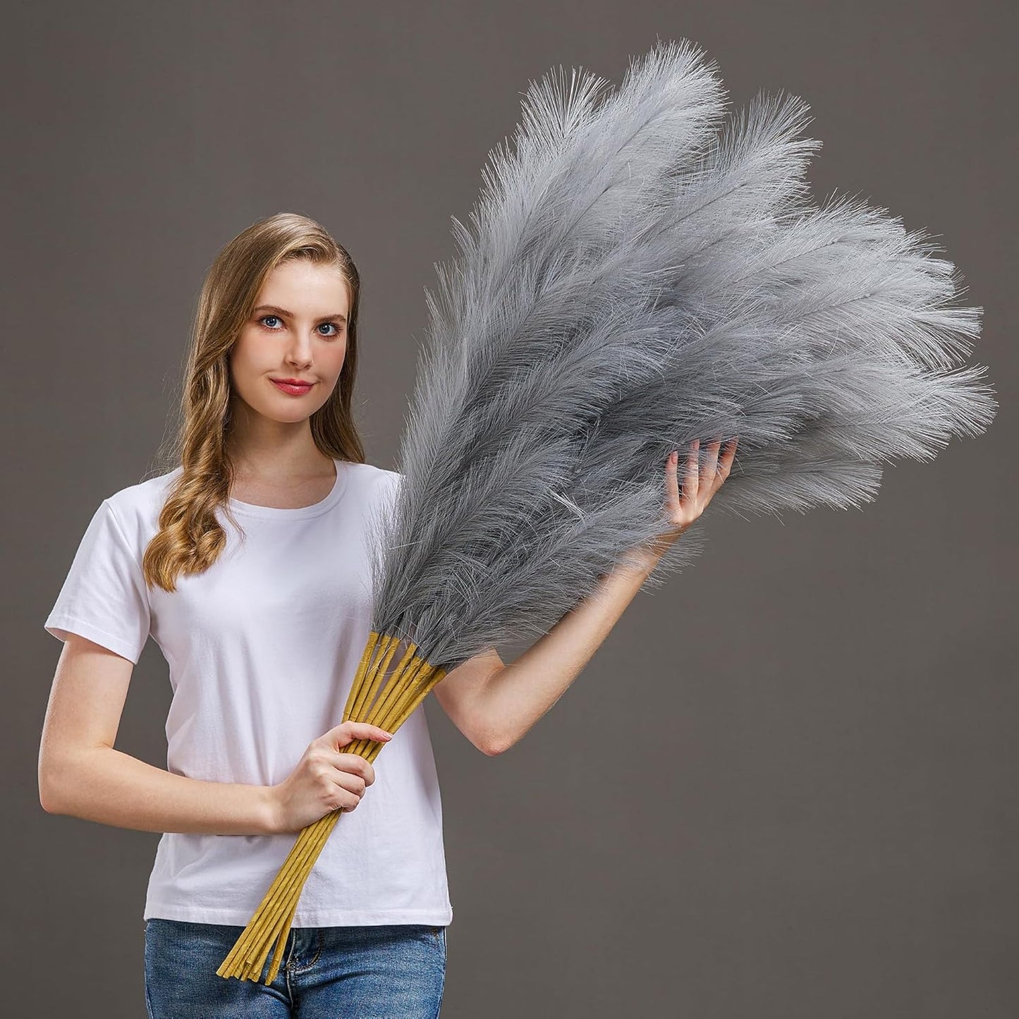 7 Pcs 45in Faux Pampas Grass for Elegant Home Decor & Events