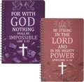 A5 Cross Spiral Notebooks 2-Pack - Inspirational Lined Journals