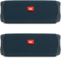 JBL Flip 5 Bundle, Blue (Pack of 2) - Portable Waterproof Sound
