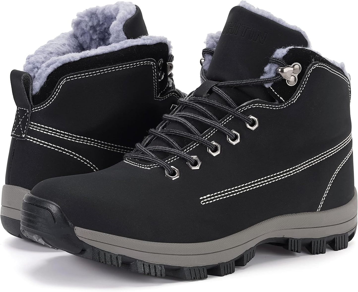 WHITIN Men's Waterproof Cold-Weather Snow Boots for Comfort