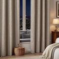 Linen Blackout Curtains 108 in Long - 100% Light Blocking for Bedrooms