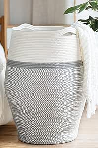 Goodpick Laundry Hamper - Stylish Cotton Rope Basket for Home