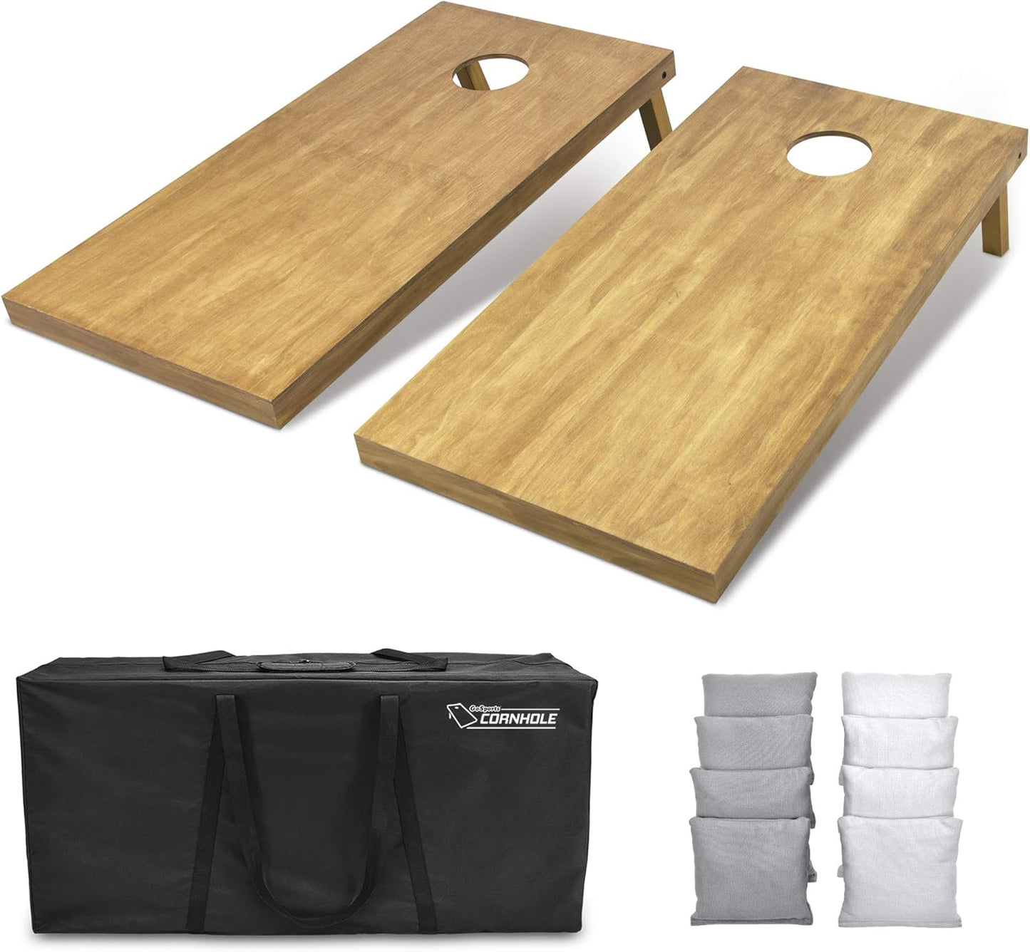 GoSports 4 ft x 2 ft Wooden Cornhole Boards Set for Fun