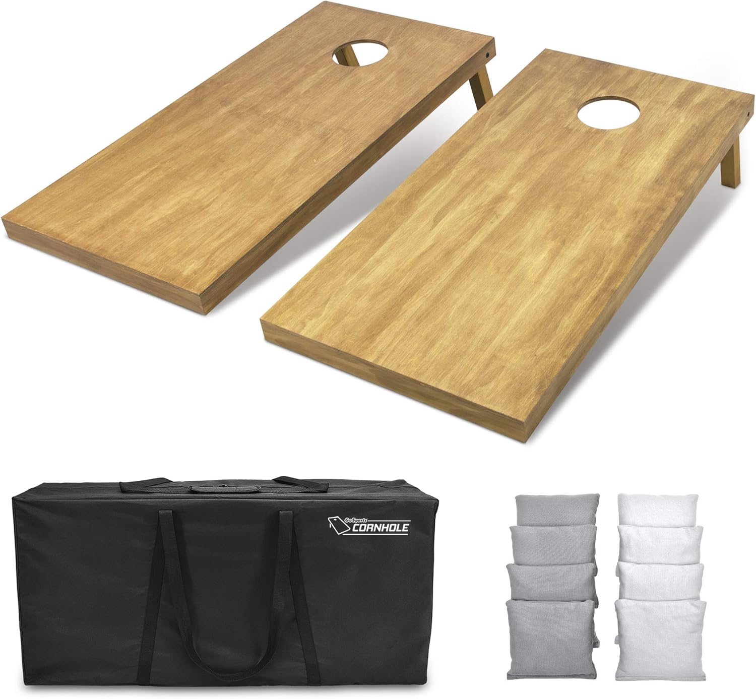 GoSports 4 ft x 2 ft Wooden Cornhole Boards Set for Fun