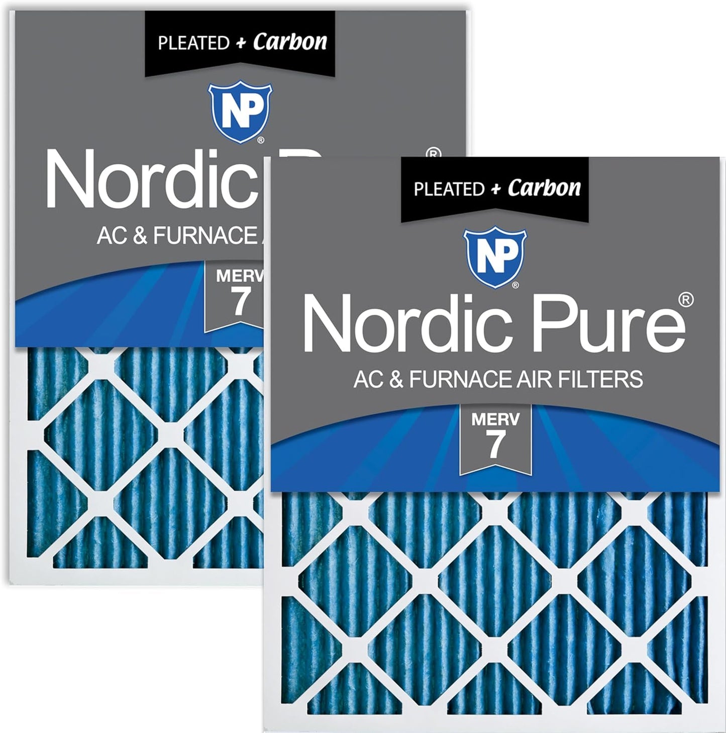 Nordic Pure 20x30x1 Pleated Air Filters with Carbon for Odor Control