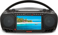 Aiwa Portable Boombox with Bluetooth, LCD Display & FM Radio