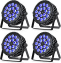 LED Par Can Stage Lights 18x12W RGBW 4-in-1 - Versatile DJ Wash/Strobe