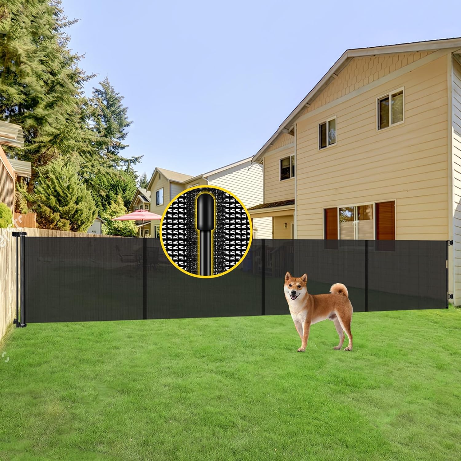 Reinforced 42 Tall x 200 Extra Wide Retractable Baby Gates