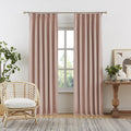 Pinch Pleated Back Tab Pink Blackout Curtains - Room Darkening Panels